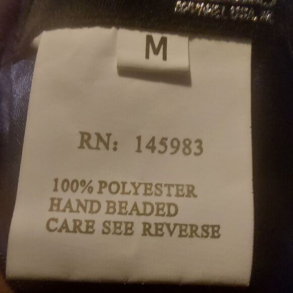 NWT Elizabeth K Lace Bodice Chiffon Navy Blue Semi-Formal Dress, Size M - Picture 12 of 16